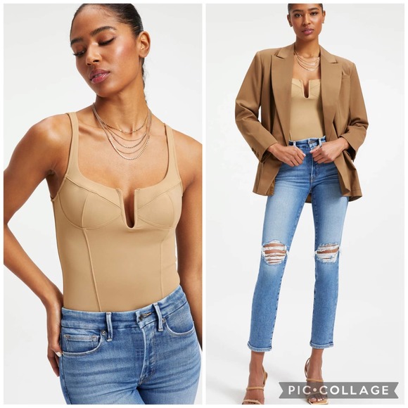 Good American Tan Bodysuit - Picture 1 of 7